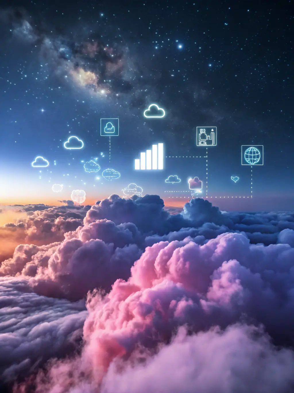 A visual of infrastructure as code, highlighting the ability to manage and scale infrastructure through automation.
